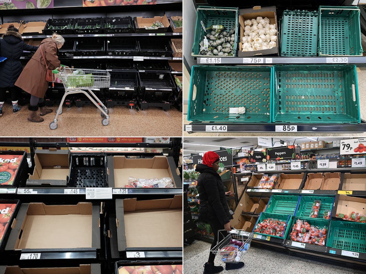 Ukraine supermarkets full of fruit and veg as UK rations | The Independent